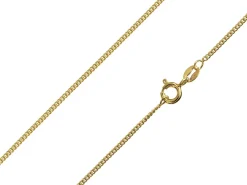 14ct Yellow Gold Plated 1.5mm Round Curb Chain 18"/45cm Unhallmarked