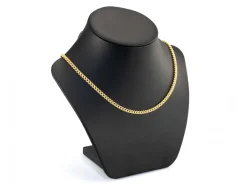 14ct Yellow Gold Plated 4.5mm Round Curb Chain 18