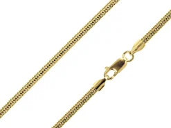 14ct Yellow Gold Plated 3.0mm Round Snake Chain 18"/45cm Unhallmarked
