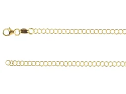 14ct Yellow Gold Plated 3.4mm Round Trace Chain 18"/45cm Unhallmarked