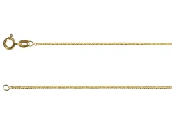 14ct Yellow Gold Plated 1.4mm Tight Round Trace Chain 18"/45cm Unhallmarked