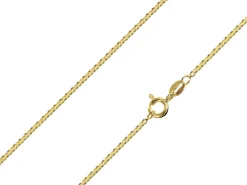 14ct Yellow Gold Plated 1.8mm Tight Round Trace Chain 18"/45cm Unhallmarked
