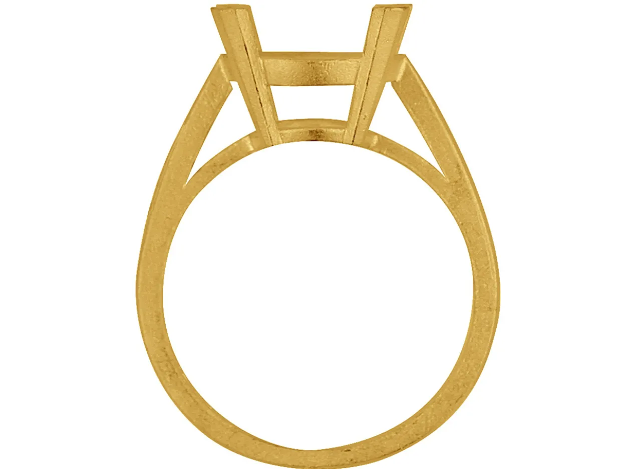 9ct Yellow Gold Ring Single Stone Oval Hallmarked Stone Size 8x6mm Size N