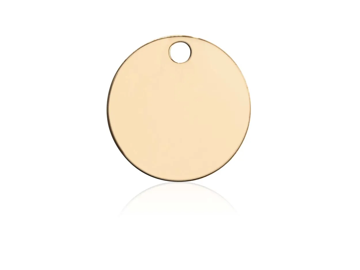 9ct Yellow Gold Round Blank 10mm, 100% Recycled Gold