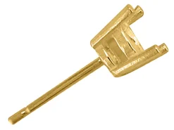 9ct Yellow Gold Round Double Gallery 4 Claw Ear Stud 50pt