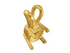 9ct Yellow Gold Round Double Gallery 4 Claw Pendant 25pt