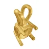 9ct Yellow Gold Round Double Gallery 4 Claw Pendant 33pt