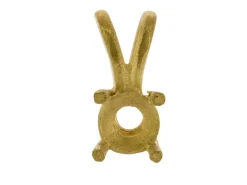 18ct Yellow Gold Round Double Gallery 4 Claw Pendant 50pt