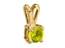 18ct Yellow Gold Round Double Gallery 4 Claw Pendant 25pt