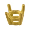 9ct Yellow Gold Round Double Gallery Collet 6mm