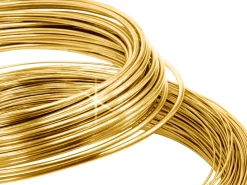 9ct Yellow Gold Round Wire 0.50mm Half Hard, 100% Recycled Gold