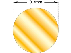 18ct Yellow Gold Round Wire 0.30mm, 100% Recycled Gold