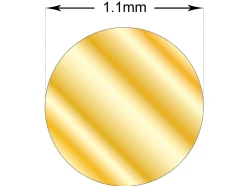9ct Yellow Gold Round Wire 1.10mm, 100% Recycled Gold