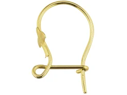9ct Yellow Gold Safety Wire Fleur De Lys, Standard Weight