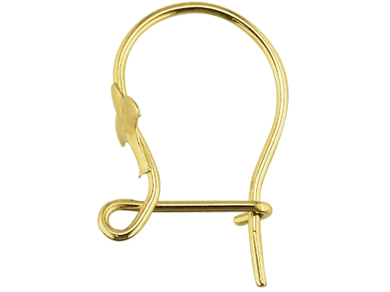 9ct Yellow Gold Safety Wire Fleur De Lys, Standard Weight