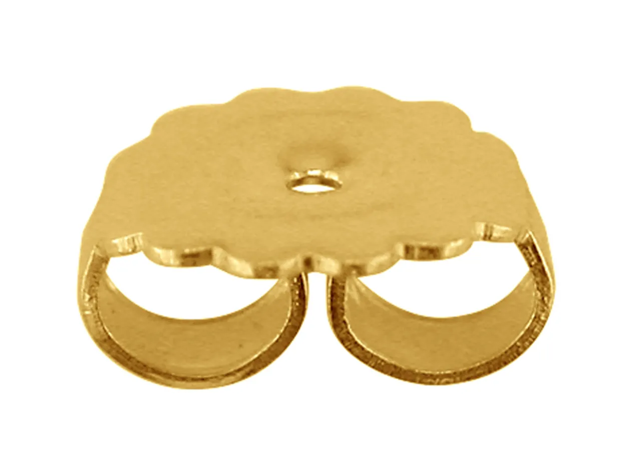 9ct Yellow Gold Scroll Extra Large With Fluted Edge