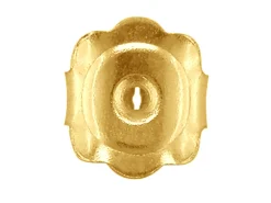 18ct Yellow Gold Scroll Large With Fluted Edge, 100% Recycled Gold