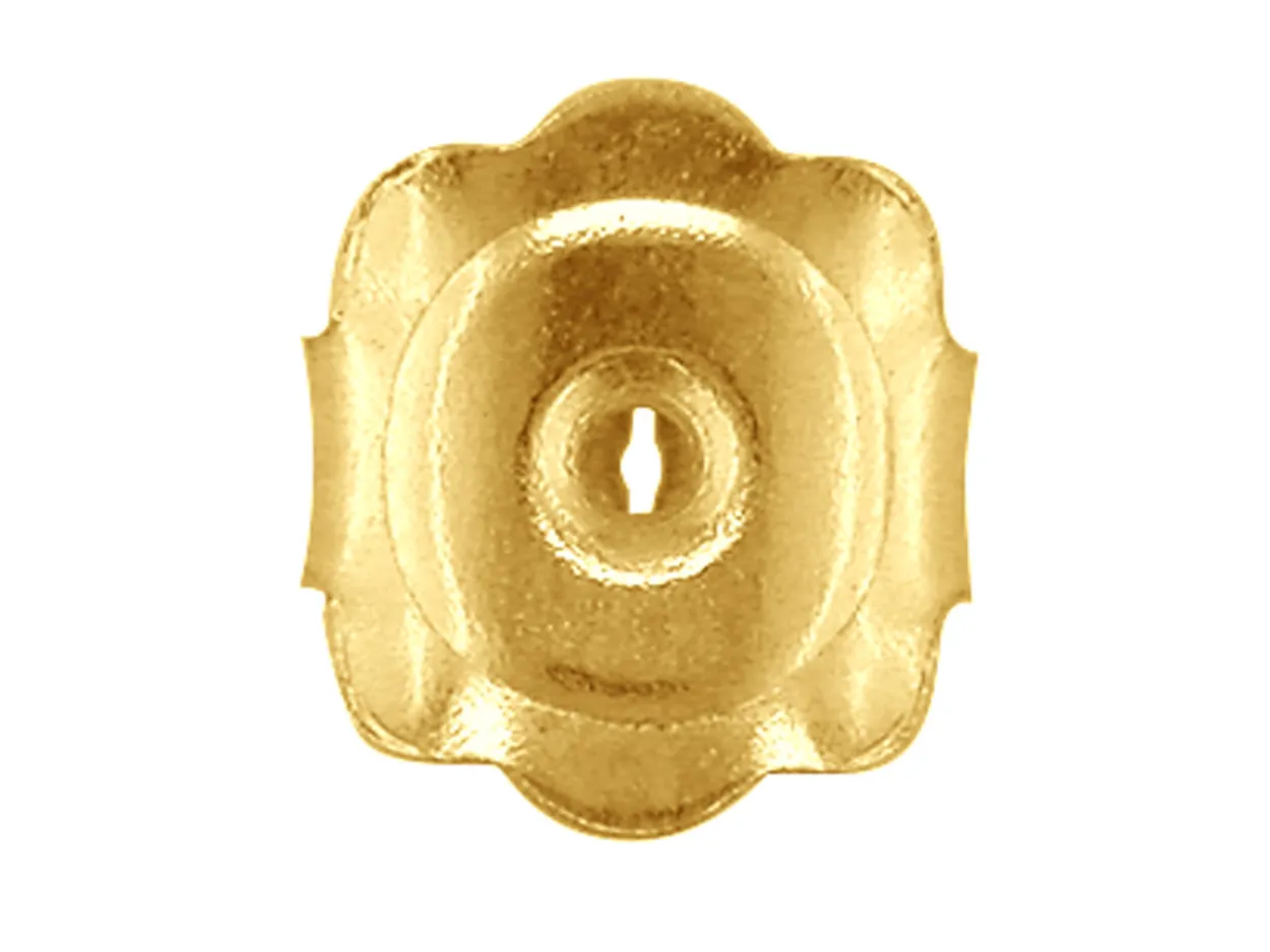 18ct Yellow Gold Scroll Large With Fluted Edge, 100% Recycled Gold