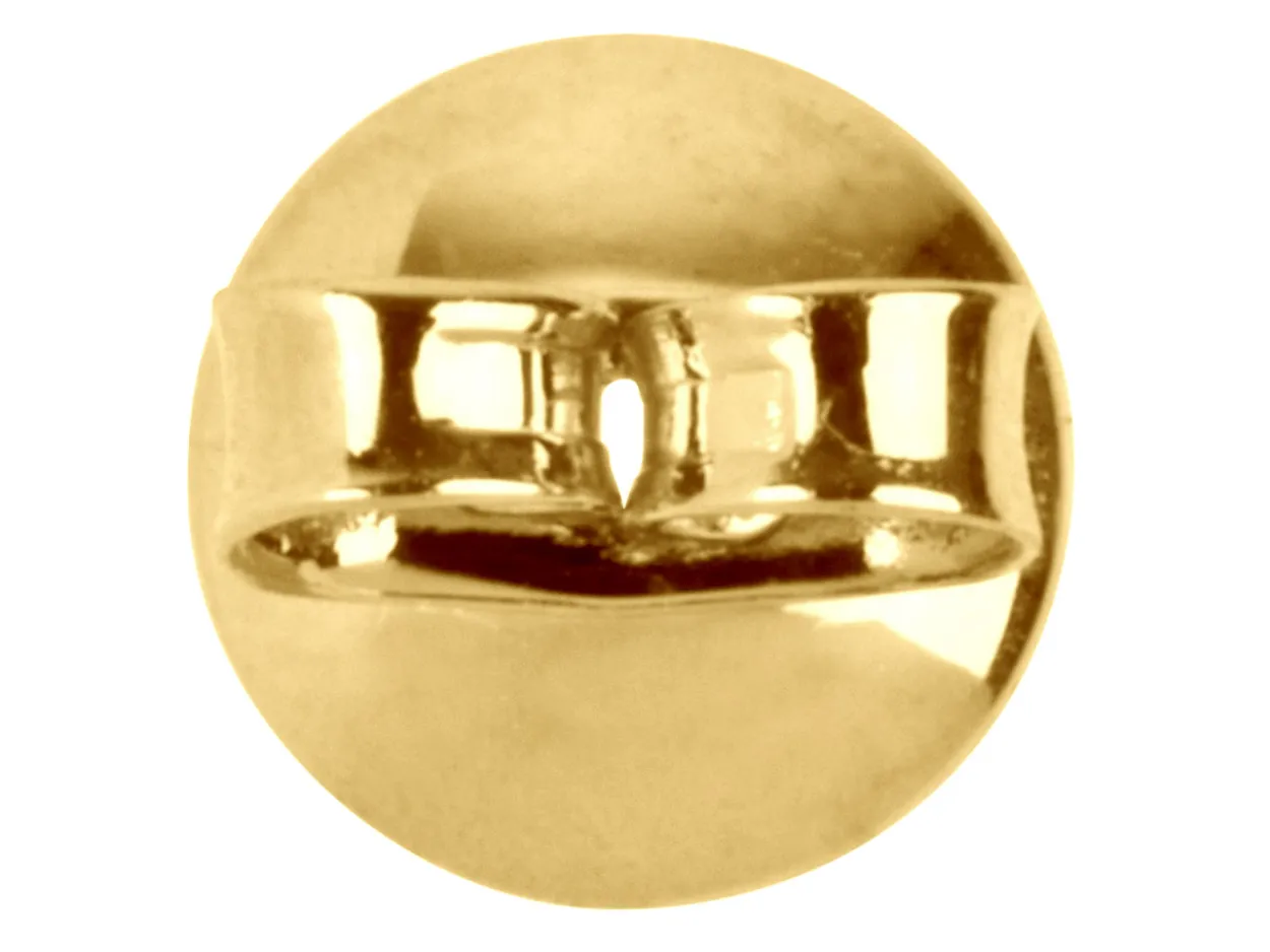 18ct Yellow Gold Scroll On 7mm Domed Disc