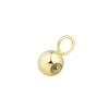 9ct Yellow Gold Silicone Stopper Round 5mm Bead With Ring