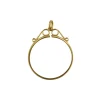 9ct Yellow Gold 1/2 Sovereign Scroll Top Pendant Coin Mount, 100% Recycled Gold