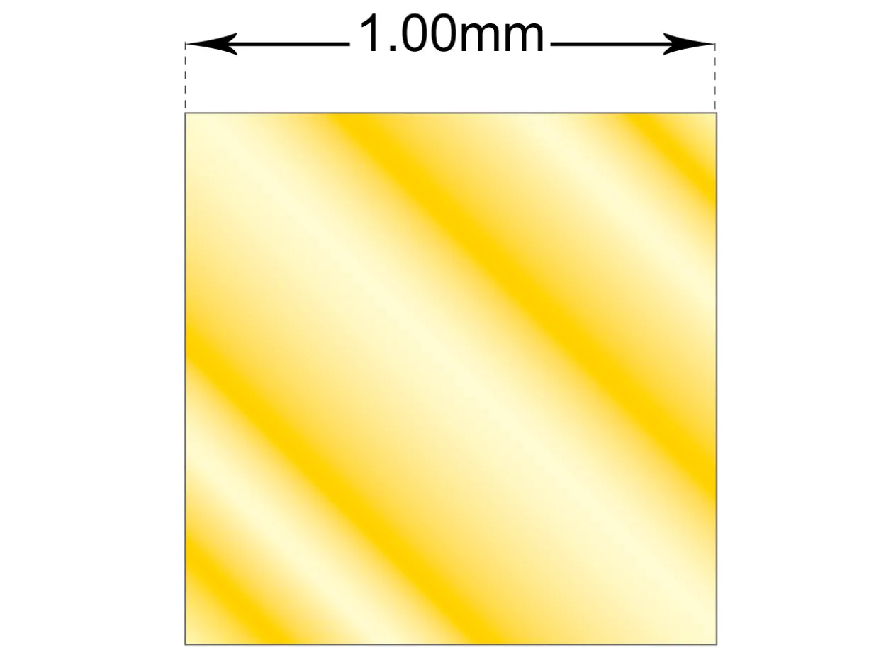 18ct Yellow Gold Square Wire 1.00mm Fully Annealed, 100% Recycled Gold