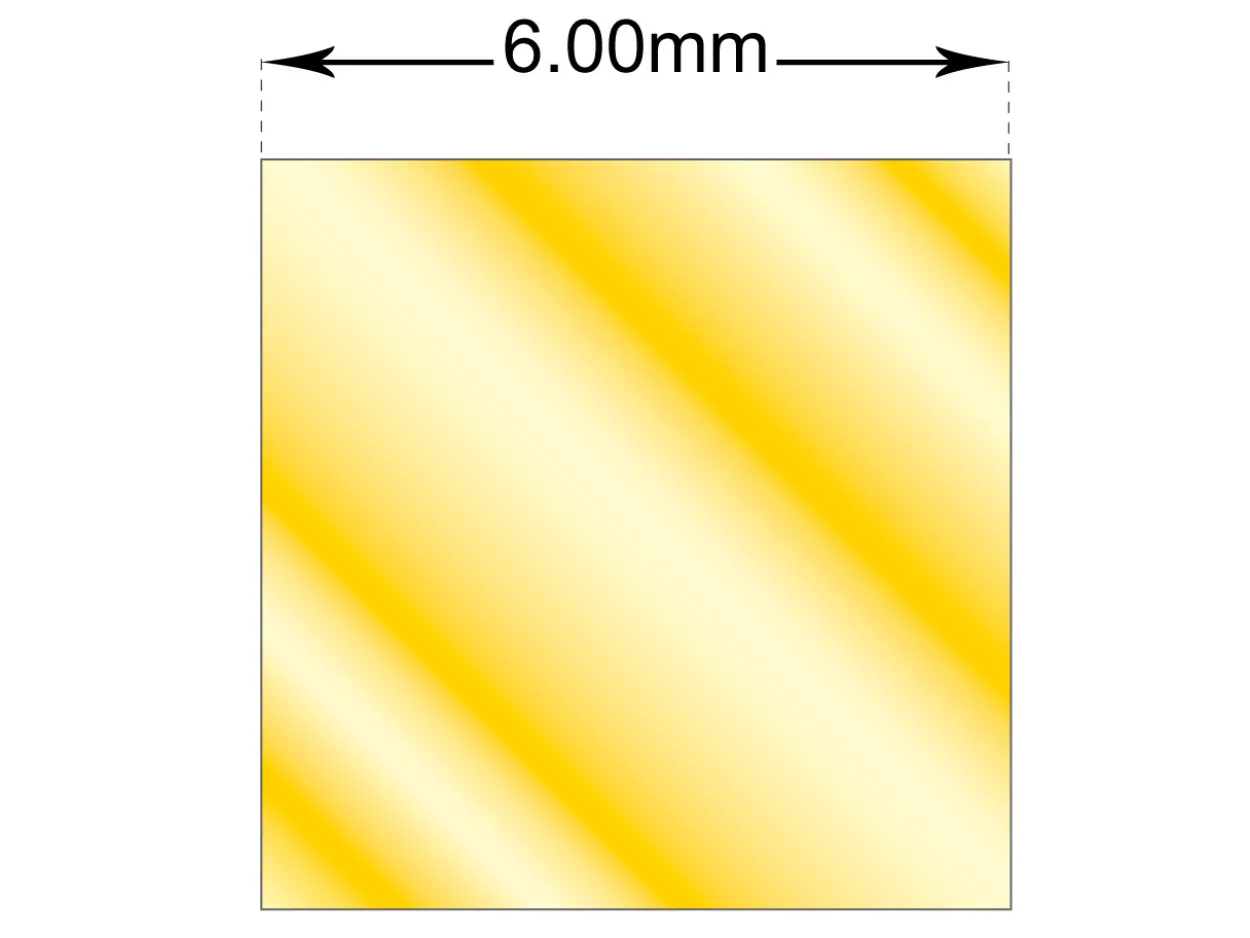 22ct Yellow Gold Square Wire 6.00mm Fully Annealed, 100% Recycled Gold