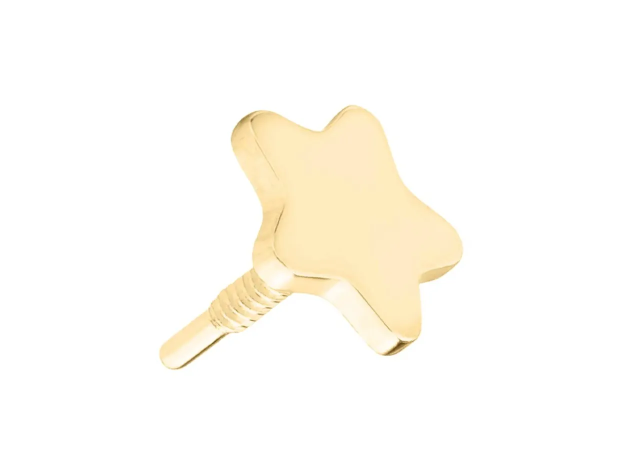 9ct Yellow Gold Star Labret Post 3mm