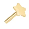 9ct Yellow Gold Star Labret Tube 4.5mm