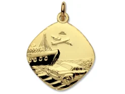 9ct Yellow Gold St. Christopher, Medium Reversible Hallmarked