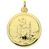 9ct Yellow Gold St. Christopher, Medium Round Hallmarked