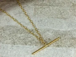 9ct Yellow Gold T-bar 33mm X 1.8mm