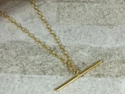 9ct Yellow Gold T-bar 37mm X 1.8mm