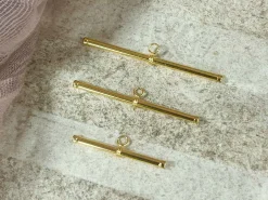 9ct Yellow Gold T-bar 37mm X 1.8mm