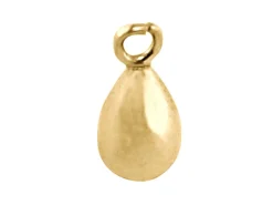 9ct Yellow Gold Teardrop Solid Bead 7mm, 100% Recycled Gold