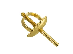 18ct Yellow Gold Threaded Wire And Scroll Hvy, 100% Recycled Gold