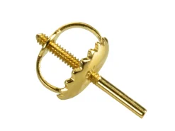 18ct Yellow Gold Threaded Wire And Scroll Hvy, 100% Recycled Gold