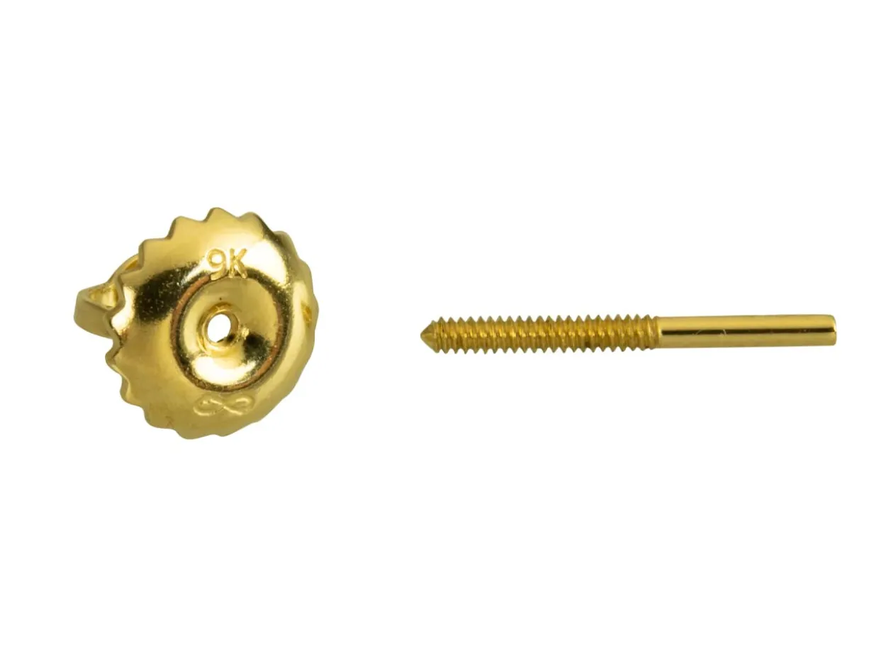 18ct Yellow Gold Threaded Wire And Scroll Hvy, 100% Recycled Gold