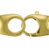 9ct Yellow Gold Two Part Lobster Trigger Clasp Catch 20x7mm, Double Legged