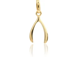 9ct Yellow Gold Wishbone Pendant