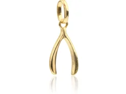 9ct Yellow Gold Wishbone Pendant