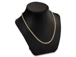 9ct Yellow & White Gold 4.2mm Round Spiga Chain 18