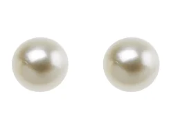 Cultured Pearl Pair Full Round Half Drilled 3.5-4mm White Freshwater