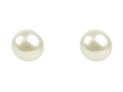 Cultured Pearl Pair Full Round Half Drilled 5-5.5mm White Freshwater