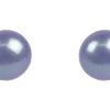 Cultured Pearl Pair Full Round Half Drilled 3.5-4mm Peacock Grey Freshwater