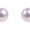 Cultured Pearl Pair Full Round Half Drilled 3.5-4mm Pink Freshwater
