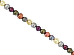 Cultured Pearls Fresh Water, 6-8mm, Multicolour, Potato Shape, 18"/45cm