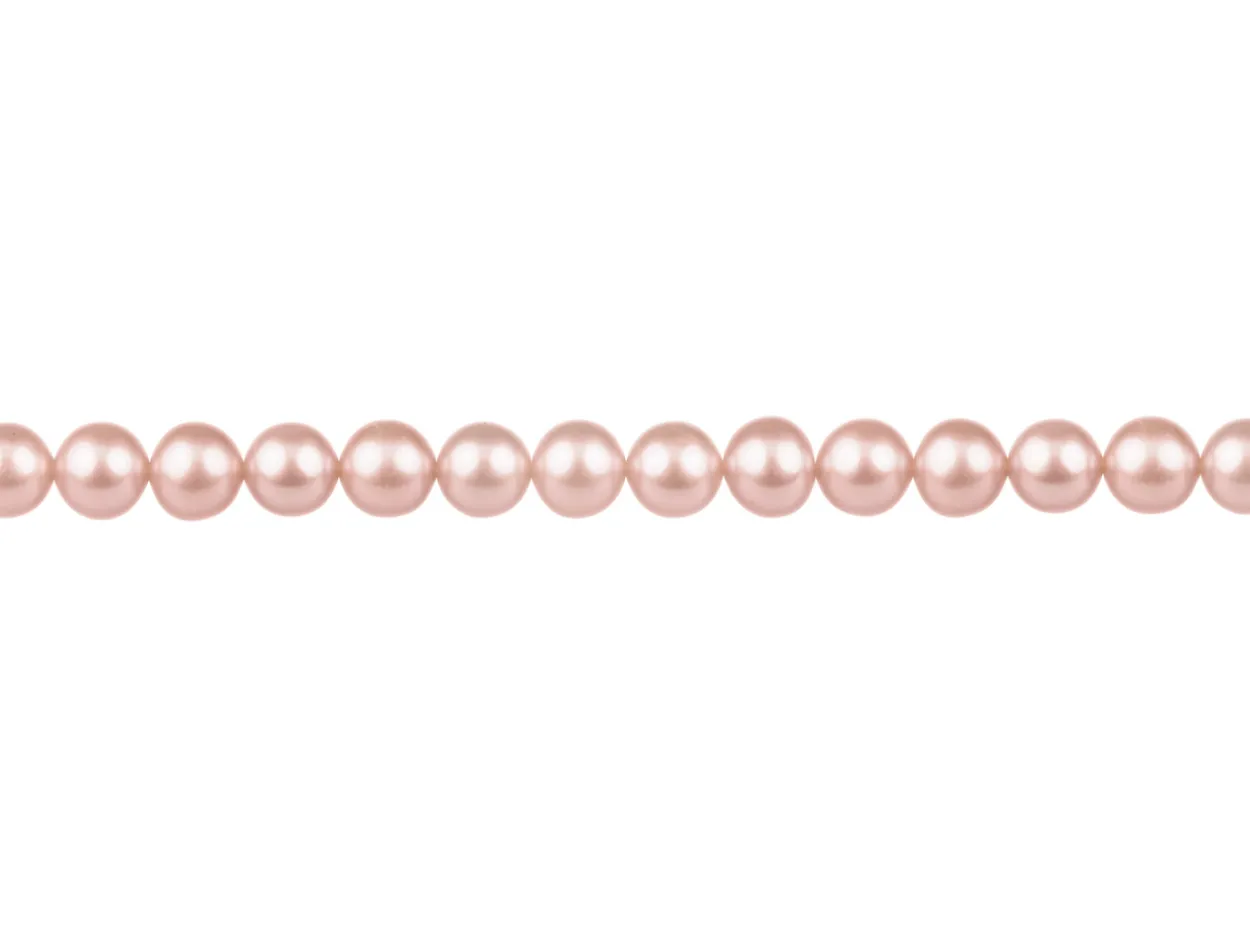 Cultured Pearls Fresh Water, 6-6.5mm, Peach/pink, Potato Round, 16"/40cm