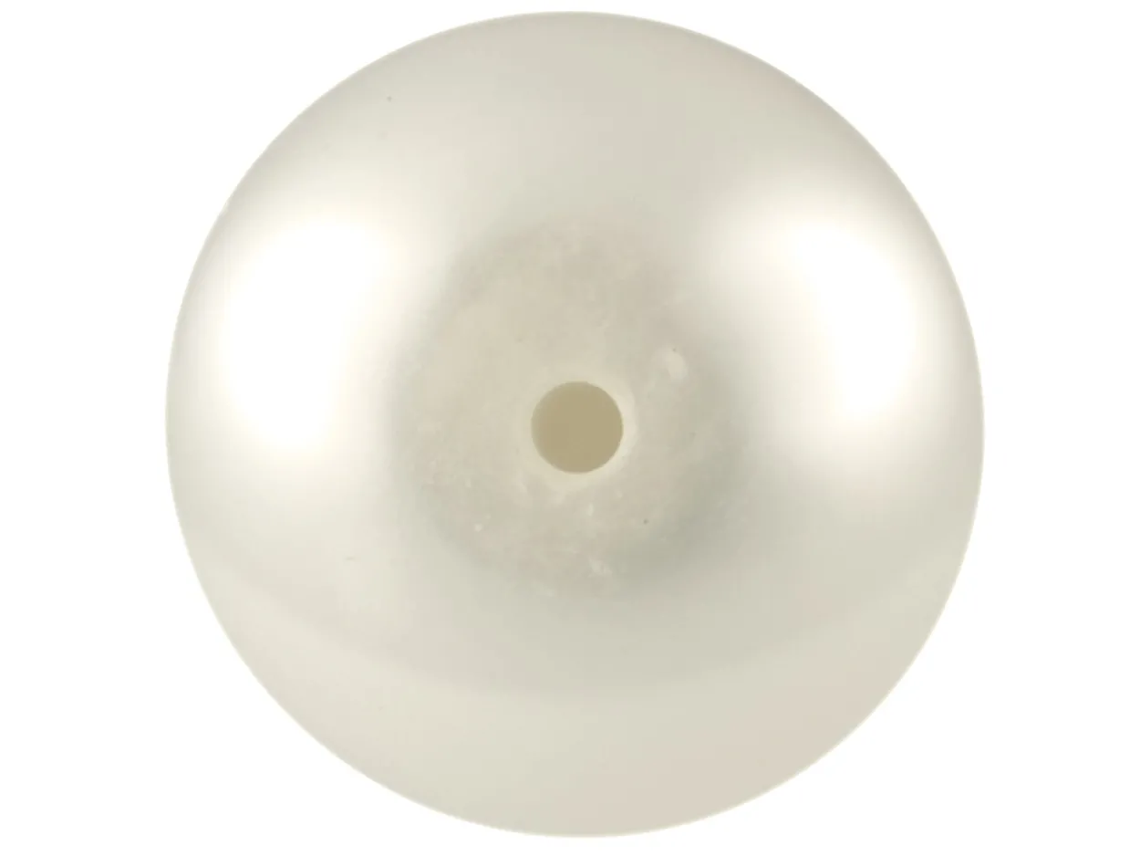 Cultured Pearls Pair Button Half Drilled 5.5-6mm, White, Freshwater