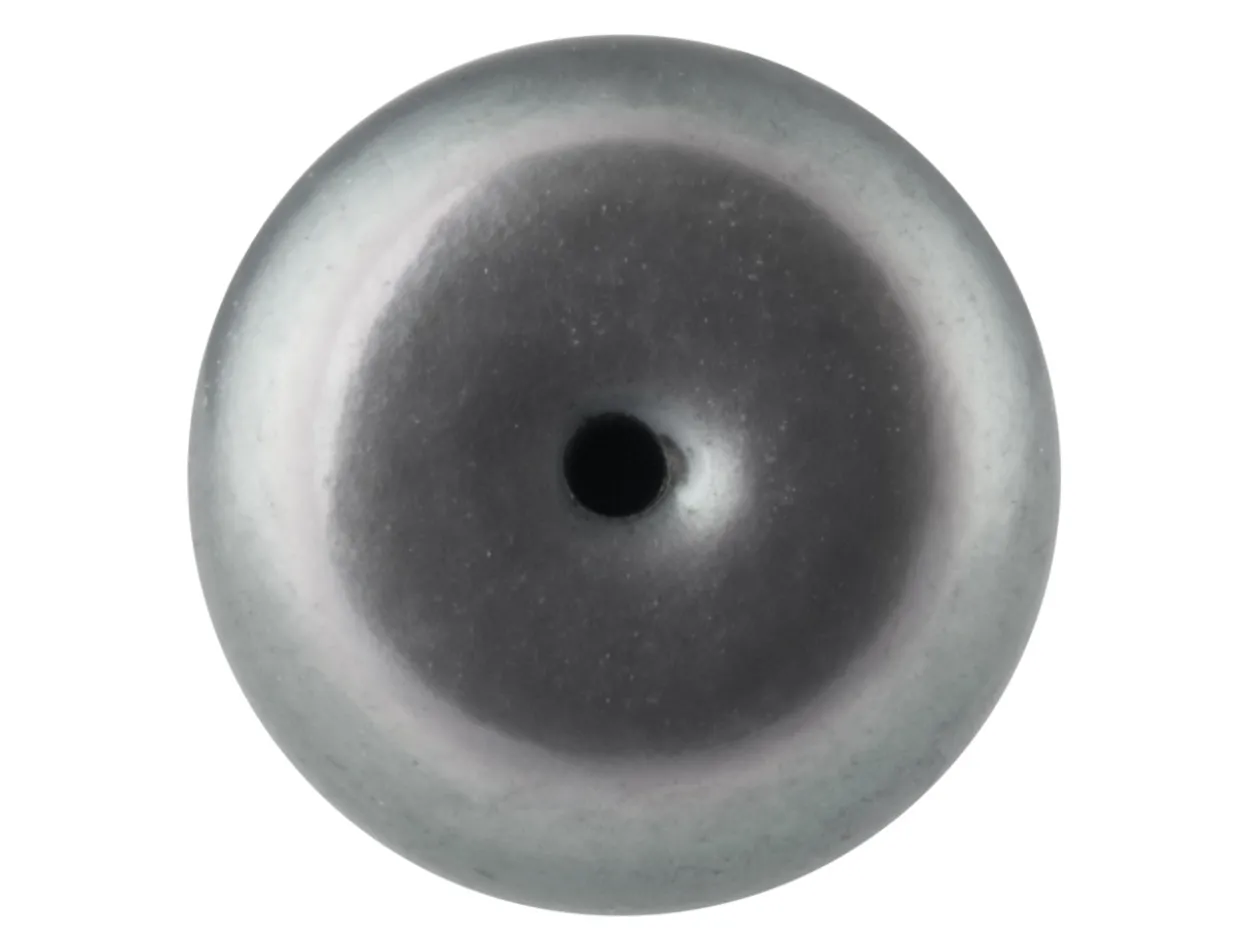 Cultured Pearls Pair Button Half Drilled 5.5-6mm, Peacock Grey, Freshwater